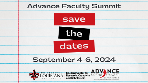 Advance Faculty Summit Save the Dates September 4-6, 2024